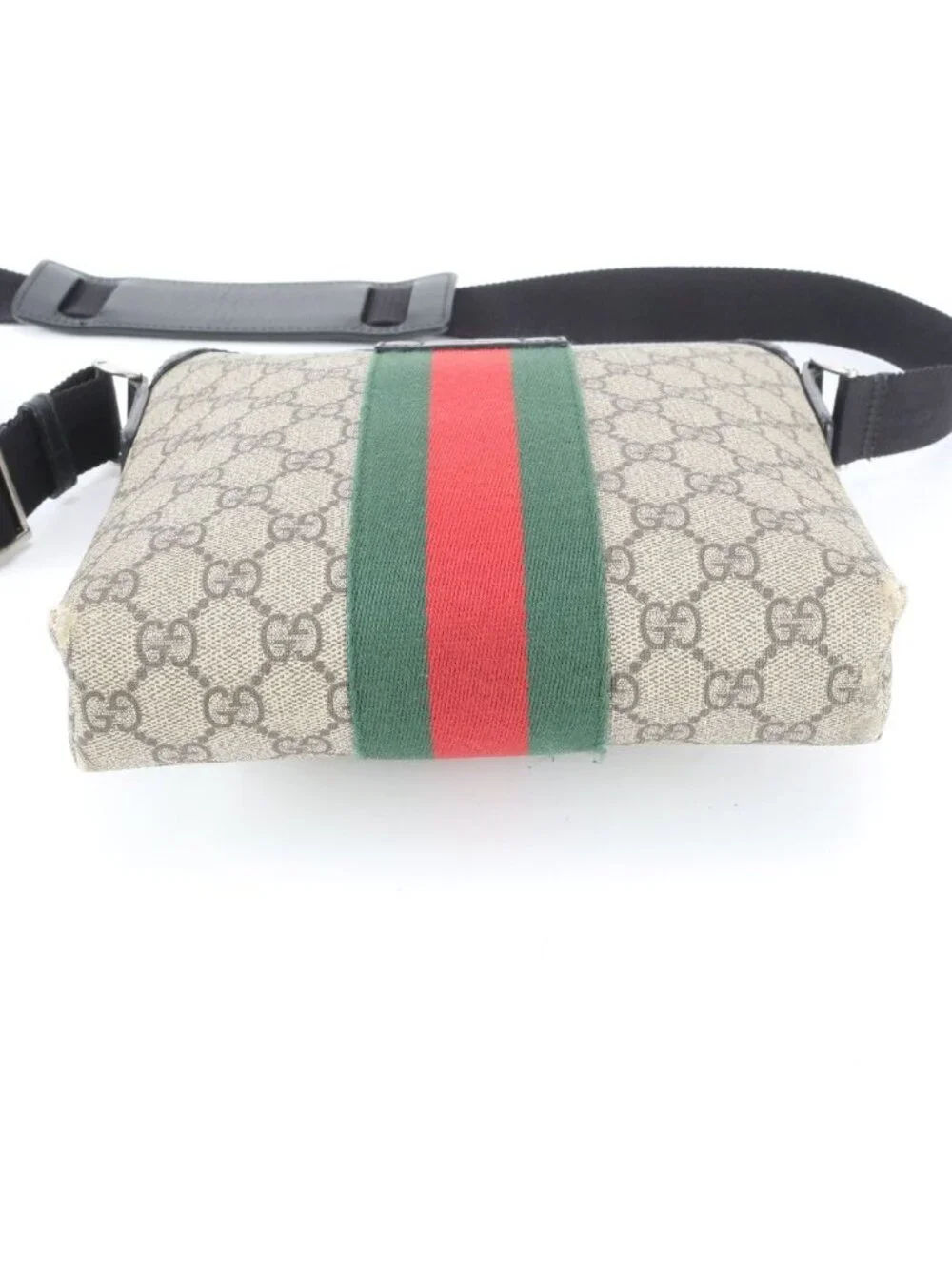 ★SOLD★ Gucci GG Supreme Sherry Line Leather Shoulder Bag Crossbody Messenger - Picture 6 of 11